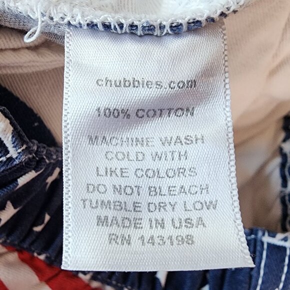 Chubbies Mens Medium Shorts 'Mericas American Flag Red White Blue Shorts USA - Picture 8 of 9